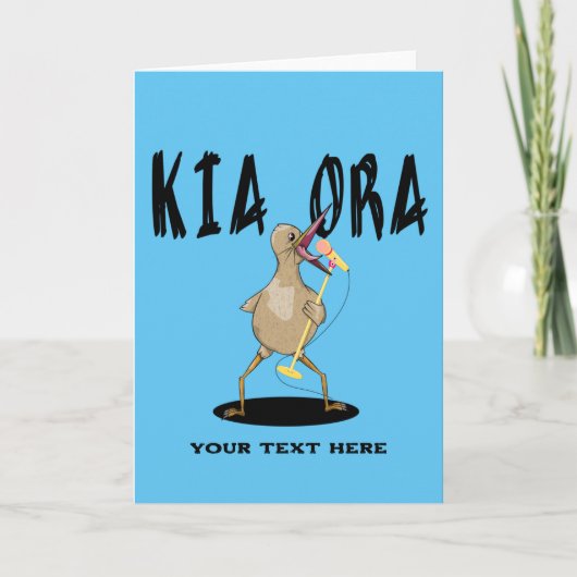 Kia ora Kiwi Maori Groet Kaart (Voorkant)