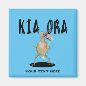 Kia ora Kiwi Maori Groet Magneet (Voorkant)