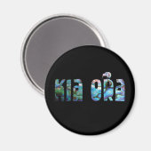KIA ORA KIWI NEW ZEALAND MAGNEET (Voorkant / Achterkant)