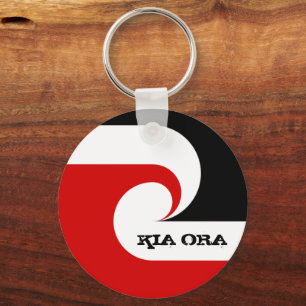 Kia Ora & Maori Flag, Nieuw-Zeeland/Sport, rugby Sleutelhanger