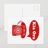 Kia Ora Te Reo Maori Language Retro Telefoon Briefkaart (Voorkant / Achterkant)