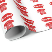 Kia Ora Te Reo Maori Language Retro Telefoon Cadeaupapier (Rol Hoek)