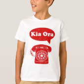 Kia Ora Te Reo Maori Language Retro Telefoon T-shirt (Voorkant)