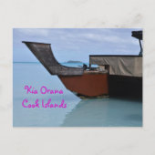 Kia Orana Polynesisch Strand en Vaka Briefkaart (Voorkant)