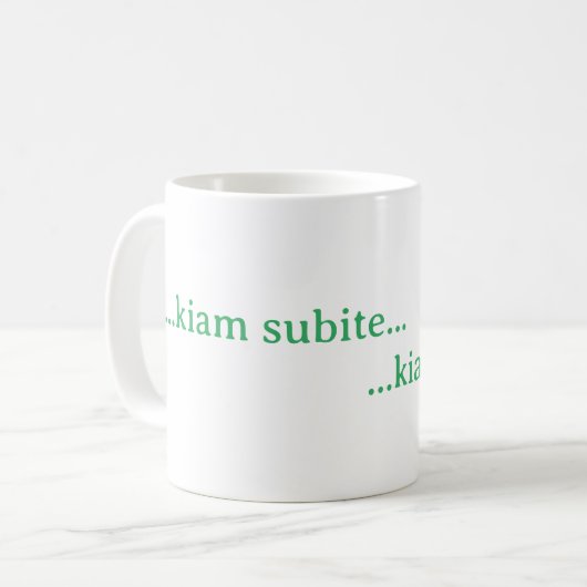 ...Kiam subite... Koffiemok (Voorkant links)