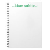 ...Kiam subite... Notitieboek (Voorkant)
