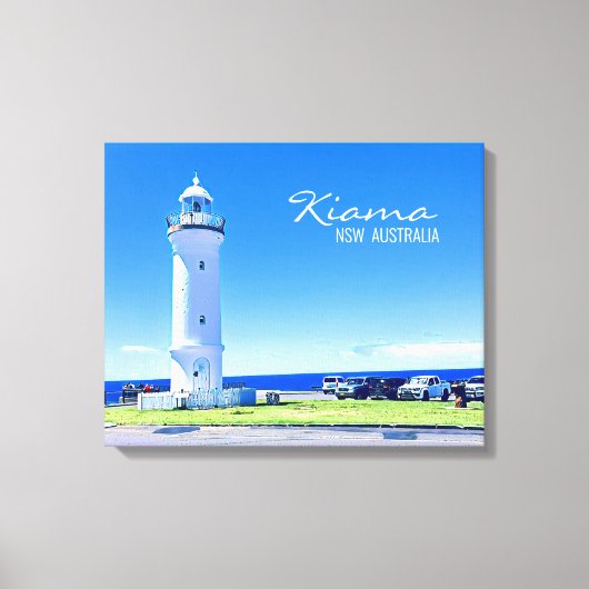 Kiama vuurtoren NSW Australië Canvas Afdruk (Voorkant)
