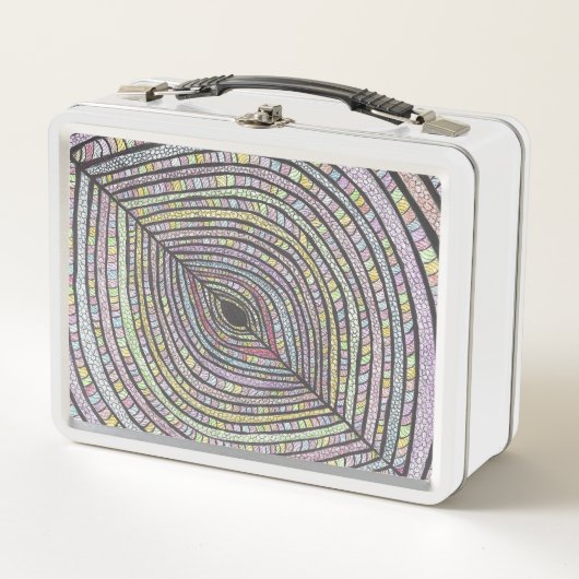 Kian | Abstracte handgetekende kunst lunchboxen (Voorkant)