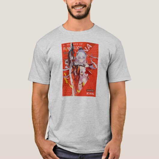 Kiana Kaslana Herrscher van Flamescion Honkai Impa T-shirt (Voorkant)
