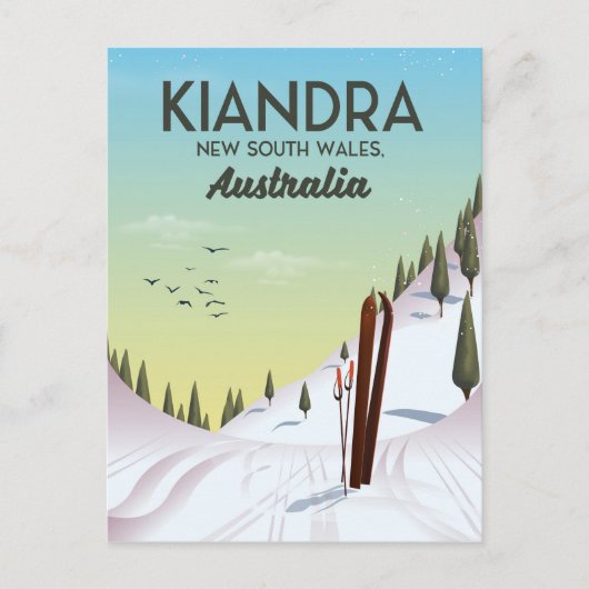 Kiandra New South Wales Australia Ski Briefkaart (Voorkant)