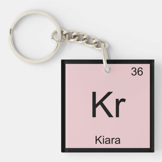 Kiara Name Chemistry Element Periodic Table Sleutelhanger (voorkant)