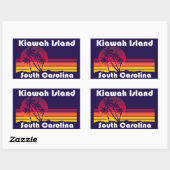 Kiawah Island Beach, Zuid-Carolina Rechthoekige Sticker (Vel)