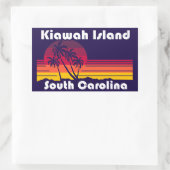 Kiawah Island Beach, Zuid-Carolina Rechthoekige Sticker (Tas)