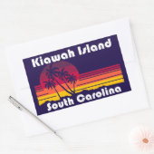 Kiawah Island Beach, Zuid-Carolina Rechthoekige Sticker (Envelop)