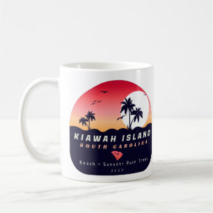 Kiawah Island Pier SC Retro Sunset Souvenirs 60s Koffiemok