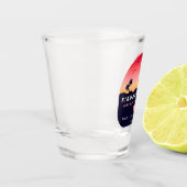 Kiawah Island Pier SC Retro Sunset Souvenirs 60s Shot Glas (Links)