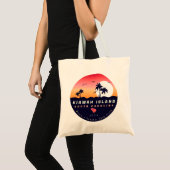 Kiawah Island Pier SC Retro Sunset Souvenirs 60s Tote Bag (Voorkant (product))