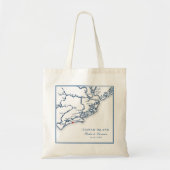 Kiawah Island SC Marine Blauwe Huwelijksgunst Welk Tote Bag (Voorkant)