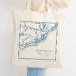 Kiawah Island SC Marine Blauwe Huwelijksgunst Welk Tote Bag<br><div class="desc">Bedank uw gasten met deze elegante marineblauwe kust South Carolina kaart-thema bruiloft gunst canvas tas, ideaal voor een Kiawah Island feest. Of uw bruiloft nu plaatsvindt in The Ocean Course, The Sanctuary of Mingo Point, dit stijlvolle tas combineert zuidelijke elegantie met kustcharme. Ideaal voor het houden van gunsten, welkomstgeschenken of...</div>