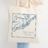 Kiawah Island SC Marine Blauwe Huwelijksgunst Welk Tote Bag