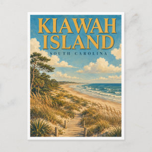Kiawah Island South Carolina Beachwalker GeoSaga Briefkaart