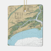 Kiawah Island South Carolina Chart Keramisch Ornament (Links)