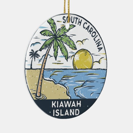 Kiawah Island South Carolina  Keramisch Ornament (Rechts)