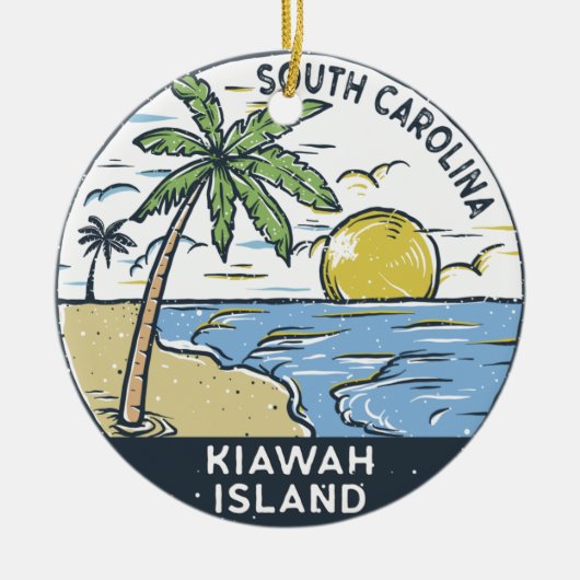 Kiawah Island South Carolina  Keramisch Ornament (Voorkant)
