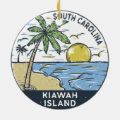 Kiawah Island South Carolina  Keramisch Ornament (Achterkant)