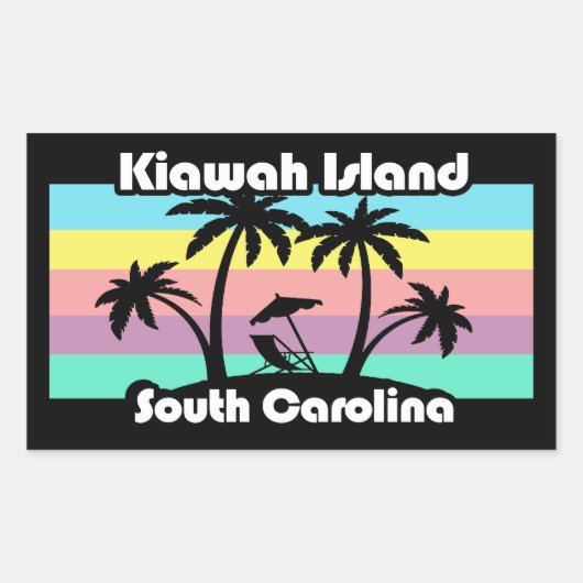 Kiawah Island South Carolina Rechthoekige Sticker (Voorkant)