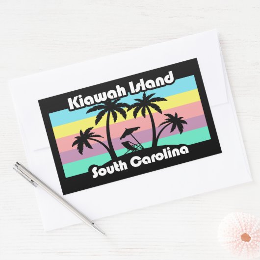 Kiawah Island South Carolina Rechthoekige Sticker (Envelop)