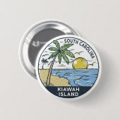 Kiawah Island South Carolina  Ronde Button 5,7 Cm (Voorkant /achterkant)