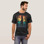 Kiawah Island South Carolina Sc Palm Tree Surfboar T-shirt (Voorkant volledig)