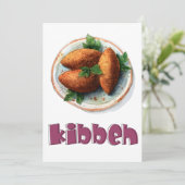 Kibbeh Mediterraan Gezond Voedsel كبةمقمرش ة Kaart (Staand voorkant)