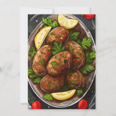 Kibbeh Mediterraans Delight Arabisch كب ة Kaart (Voorkant)