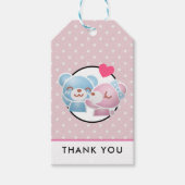 KIBeren op Polka Dots Cute Bedankt Cadeaulabel (Voorkant)