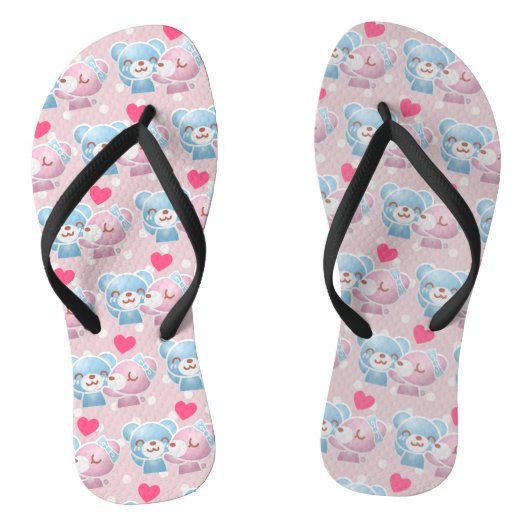 KIBeren op Polka Dots Pattern Cute Teenslippers (Voetbed)