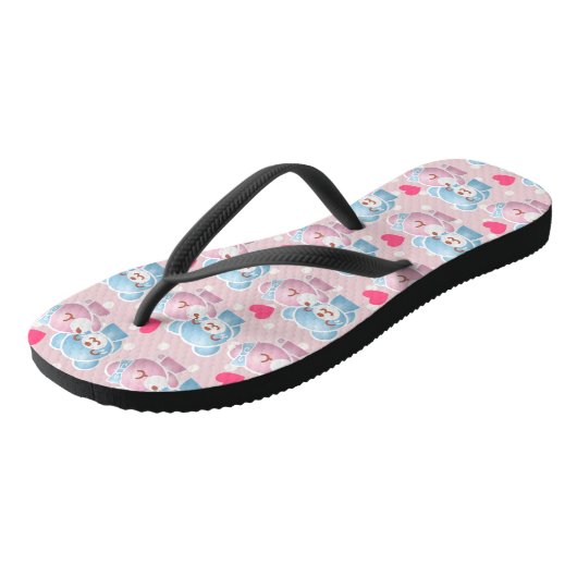 KIBeren op Polka Dots Pattern Cute Teenslippers (Schuin)