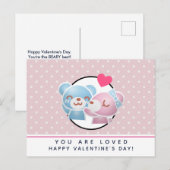 KIBeren op Polka Dots Valentijnsdag Briefkaart (Voorkant / Achterkant)