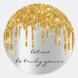 Kibibi Let be ... Gold Silver-schijven van bedrijf Ronde Sticker