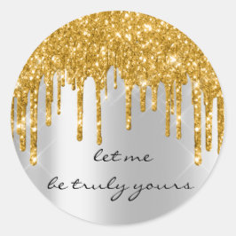 Kibibi Let be ... Gold Silver-schijven van bedrijf Ronde Sticker