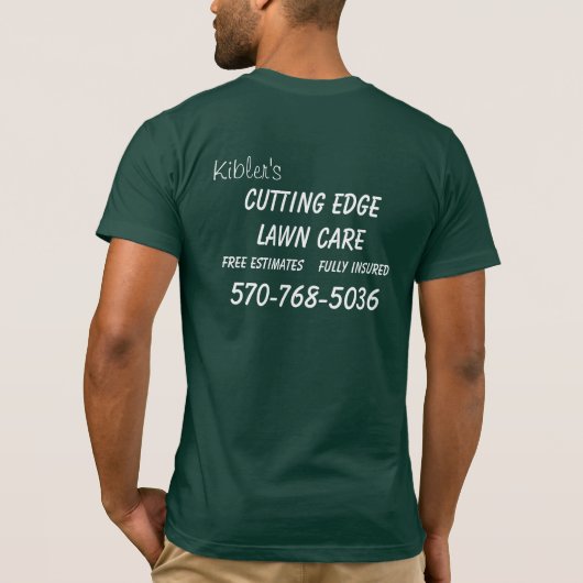 Kibler's, Cutting Edge Lawn Care T-shirt (Achterkant)