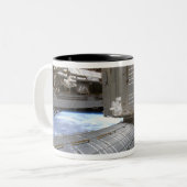 Kibo Japans - onder druk staande module 2 Tweekleurige Koffiemok (Voorkant links)