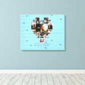 kic 18 Hartvormig fotocollage voor wifey Canv Canvas Afdruk (Insitu (Houten vloer))