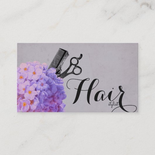 kic  waterverf kalligraphy hairstylist visitekaartje (Voorkant)