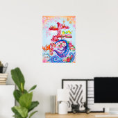 Kichi: Calligraphy "Good Fortune" 260020214 Poster (Thuiskantoor)