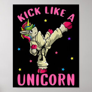 Kick Als Een Eenhoorn Motiverende Vrouwelijke Kara Poster