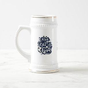 Kick als een meisje bierpul