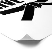 Kick als een meisje Karate Tae Kwon Martial Arts Poster (Hoek)