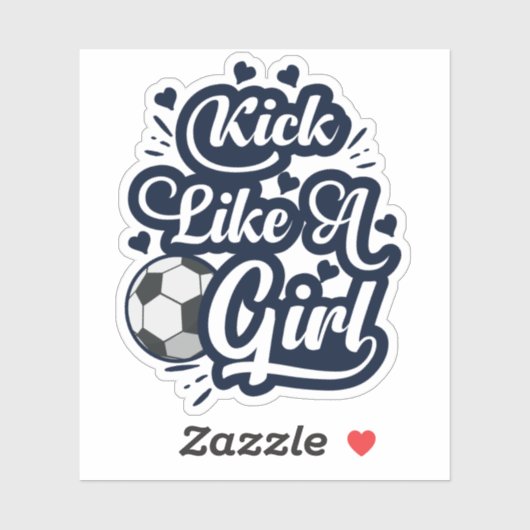 Kick als een meisje sticker (Vel)